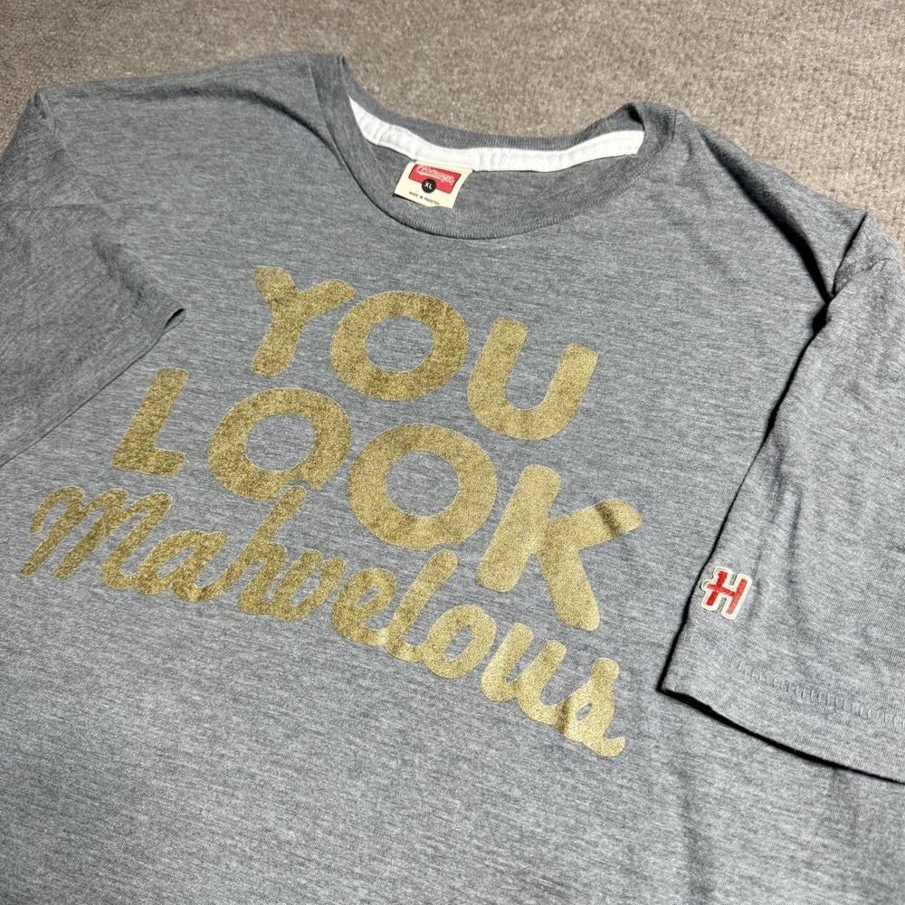 Homage You Look Mahvelous T Shirt Adult XL Gray Soft Tri-Blend EUC